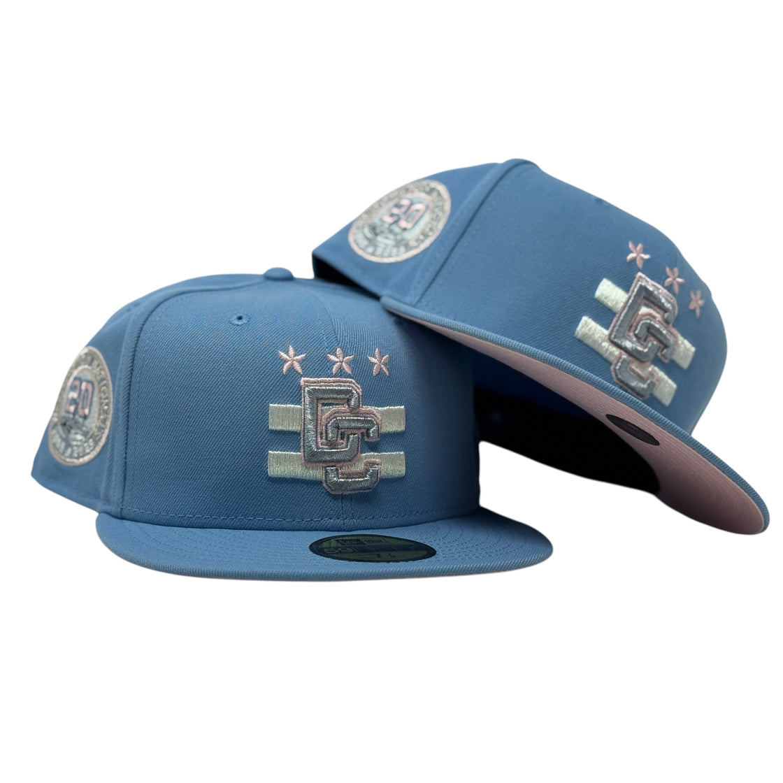 Washington Nationals 20th anniversary pink Brim New Era Fitted Hat