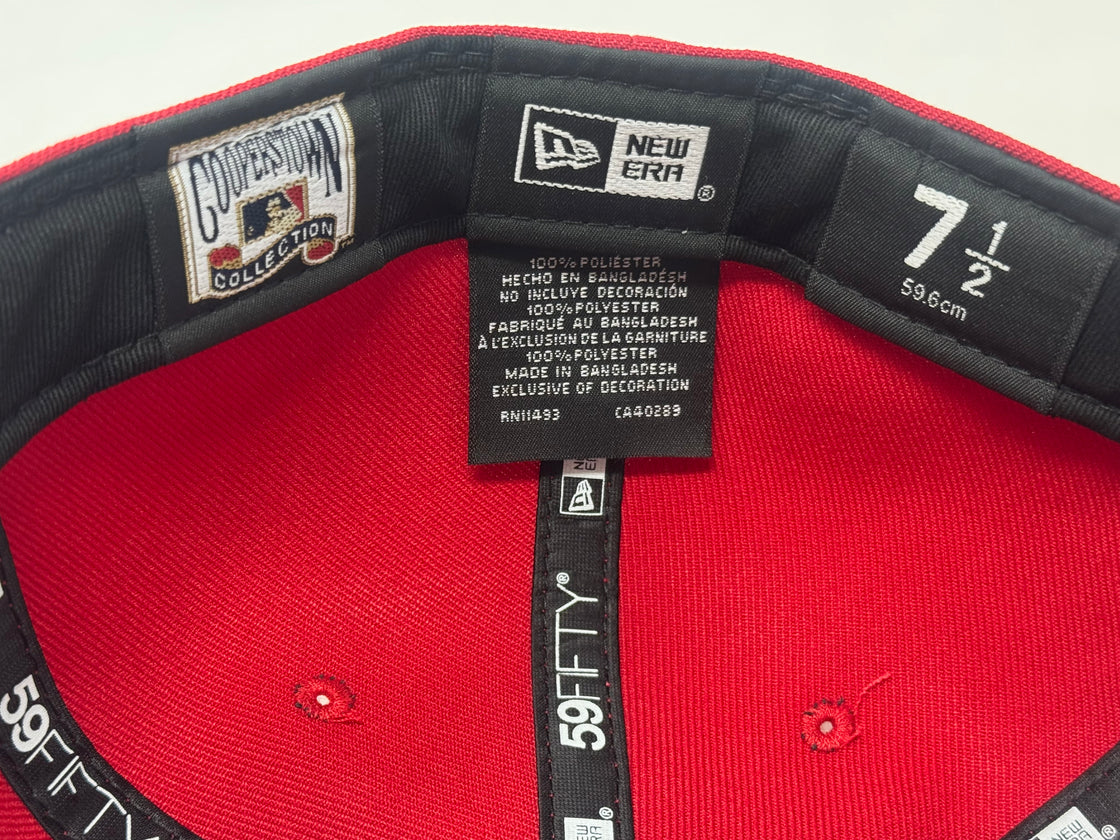 New York Yankees 1999 World Series Floral Logo Fitted Hat-Red