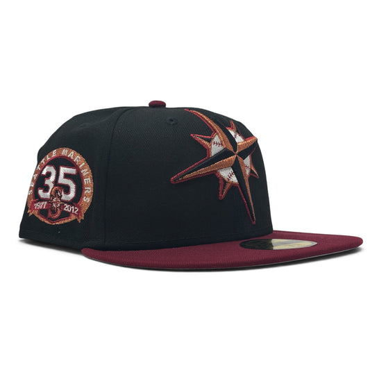 Seattle Mariners 35th Anniversary 59Fifty Gray Brim New Era Fitted Hats