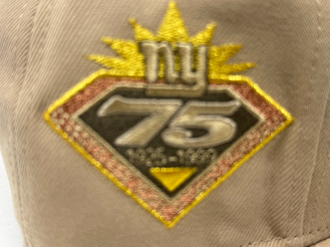 New York Giants 75th Anniversary NFL Fitted Hat-Camel