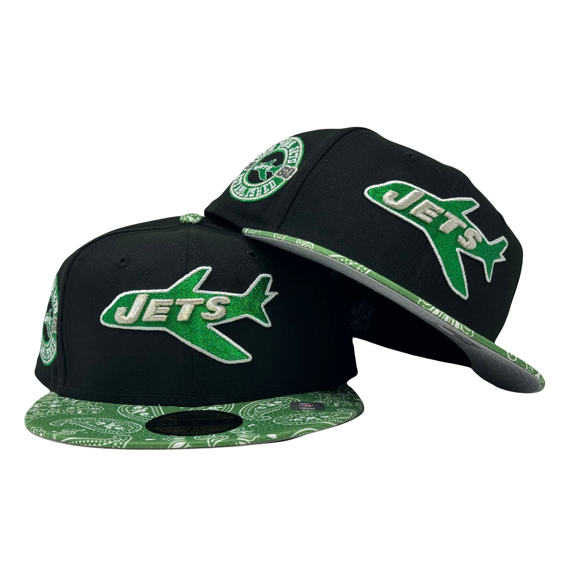 New York Jets NFL Paisley Collection 59Fifty New Era Fitted Hat