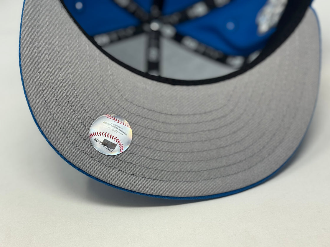 Los Angeles Angels 35th Anniversary Fitted Hats-Cerulean Blue