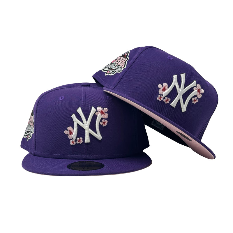 NY Yankees 1999 World Series Cherry Blossom Pack Purple Fitted 