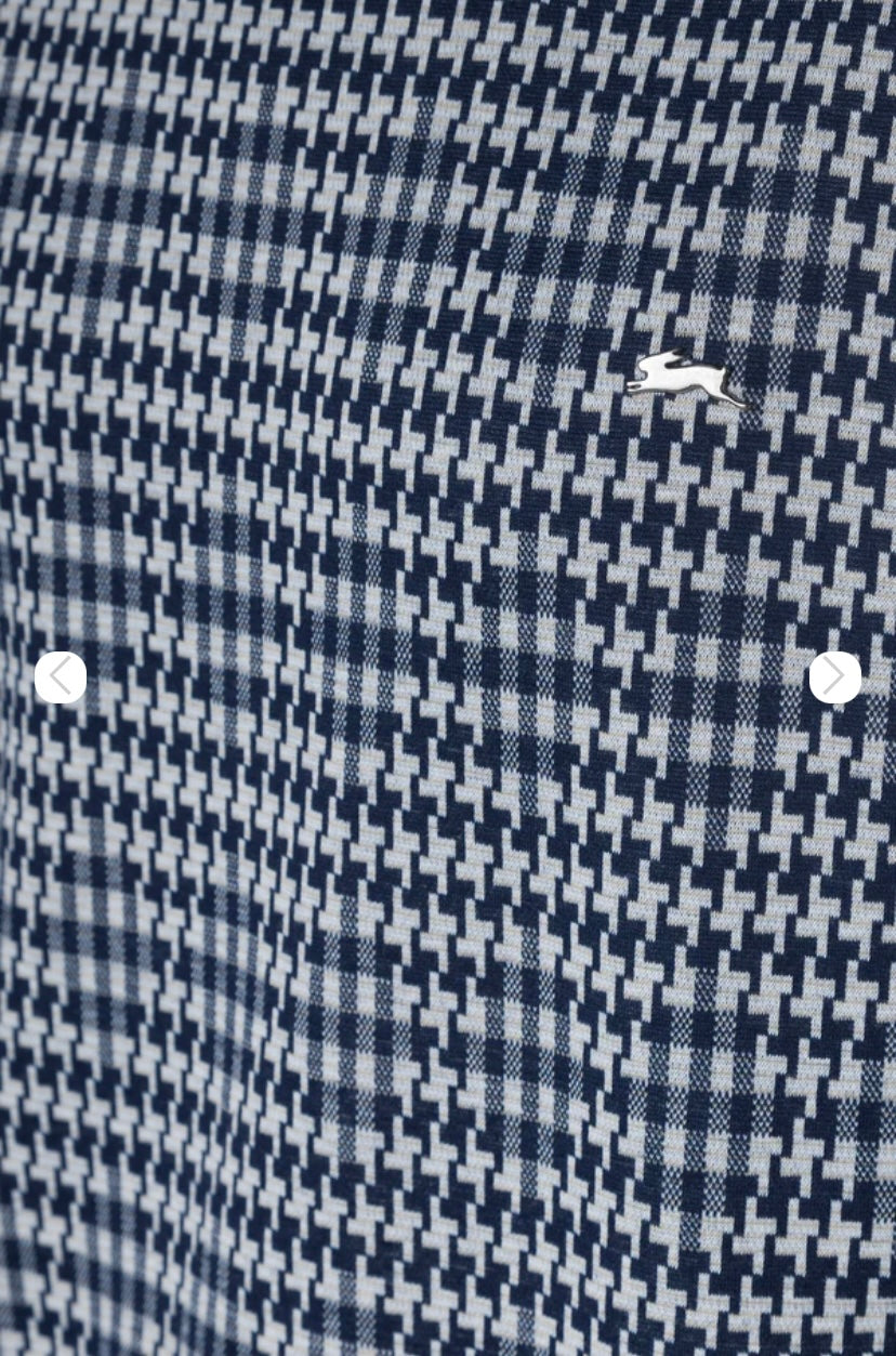 A.Tiziano Meyer Jacquard Knit Color Block Crew