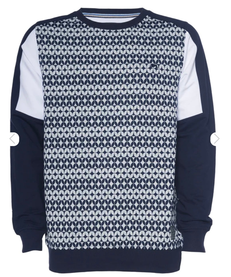 A.Tiziano Brookings Jacquard Knit Crew