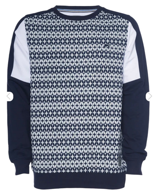 A.Tiziano Brookings Jacquard Knit Crew