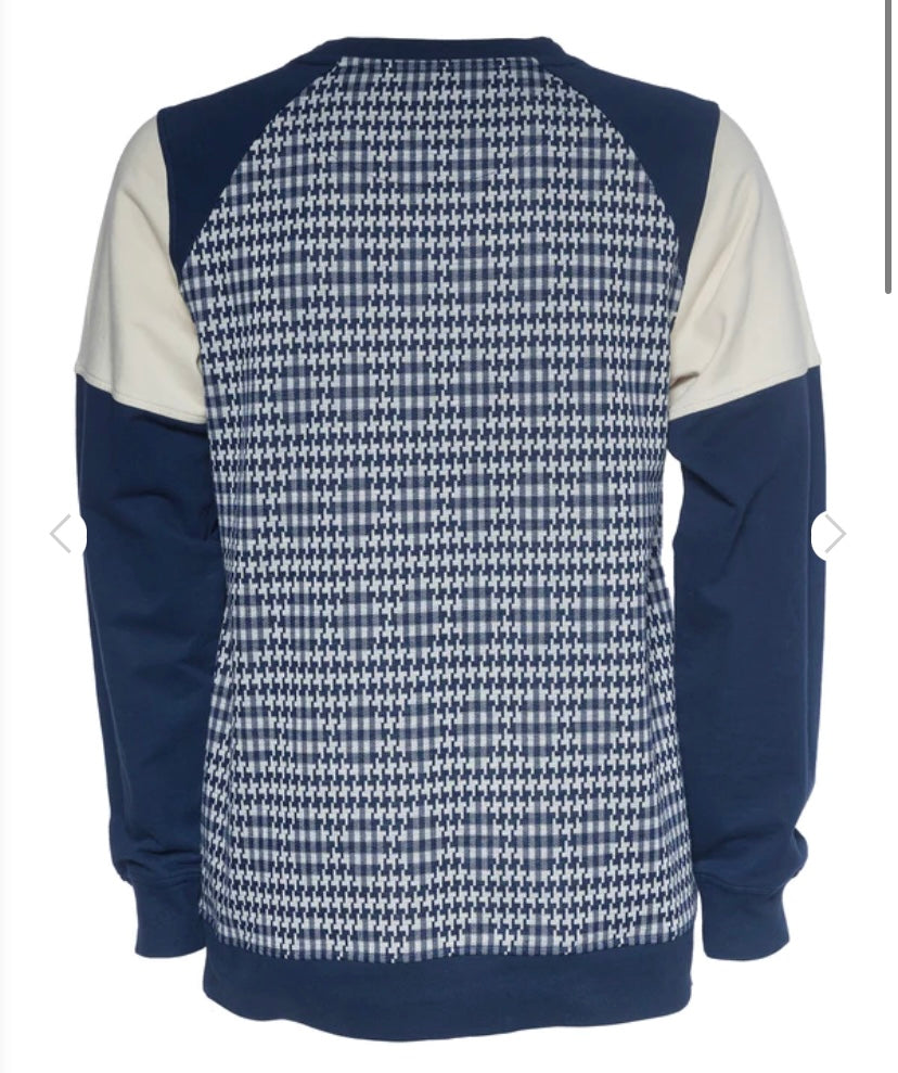 A.Tiziano Meyer Jacquard Knit Color Block Crew