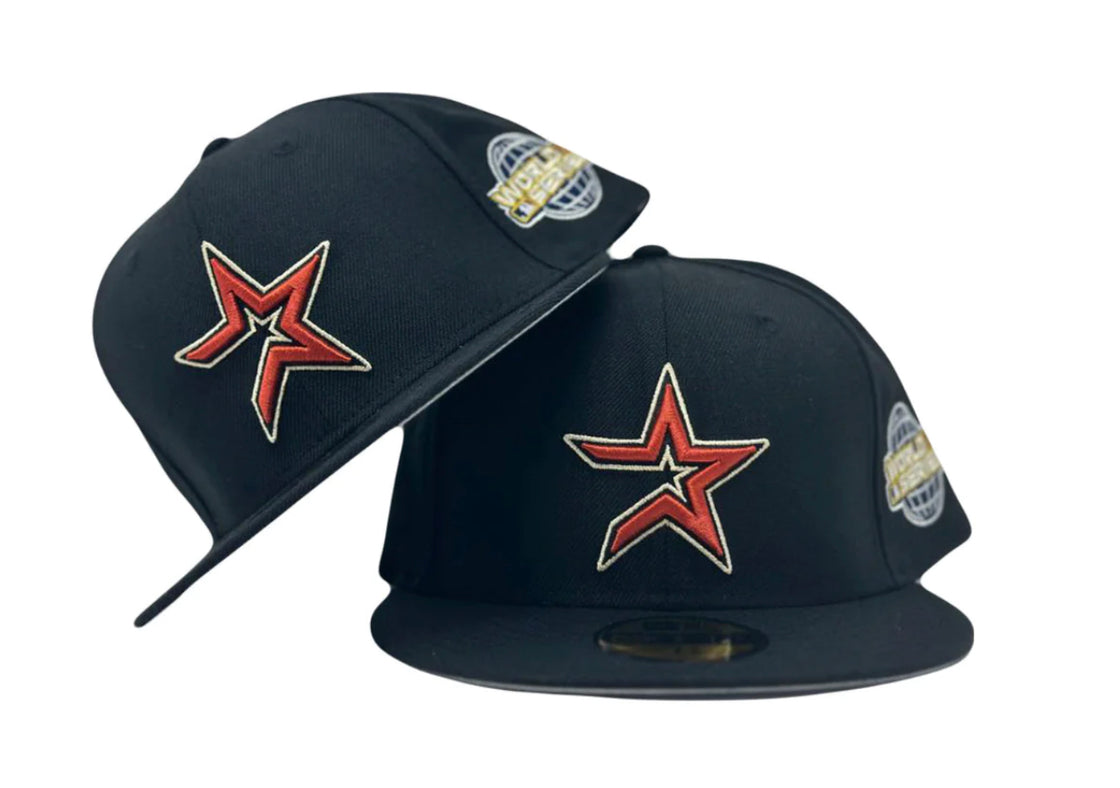 Houston Astros 2005 World Series Black Gray Brim New Era Fitted Hat