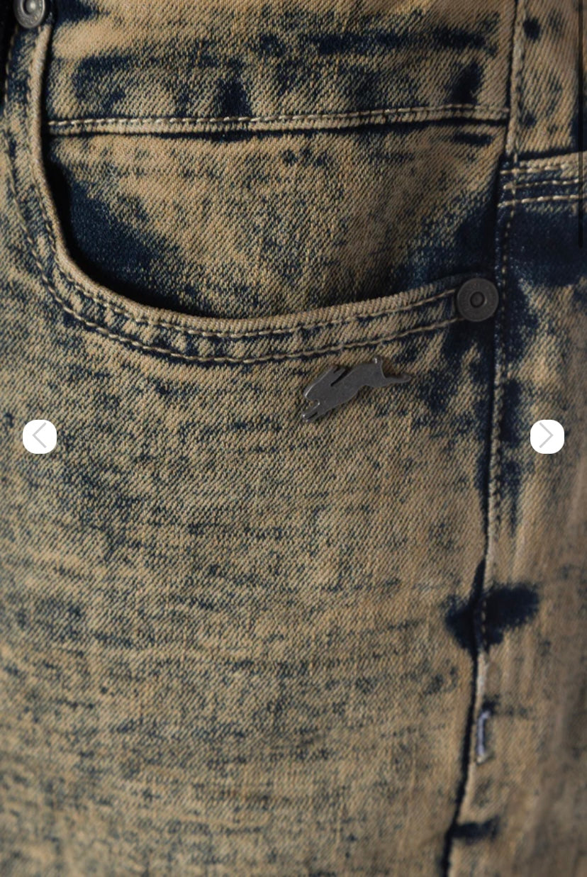 A.Tiziano Lance Cold Dye Stretch Denim Jean