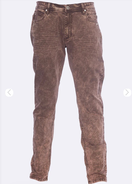 A.Tiziano Evander Stretch Twill Jean with Stains