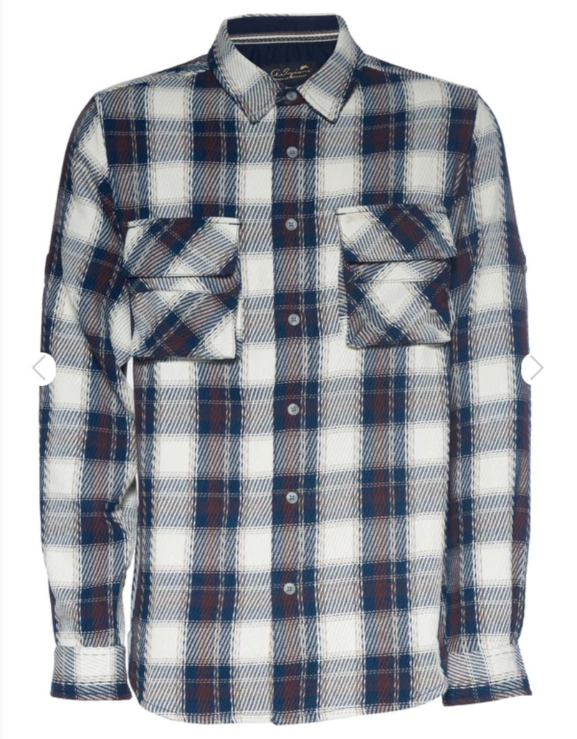 A.Tiziano Heath Plaid Button Front Shirt