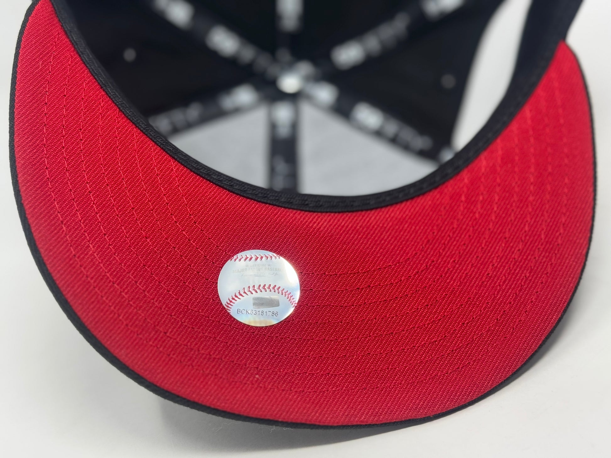 Angels 35th Anniversary "Cherry Pack" Black Red Brim Fitted Hats