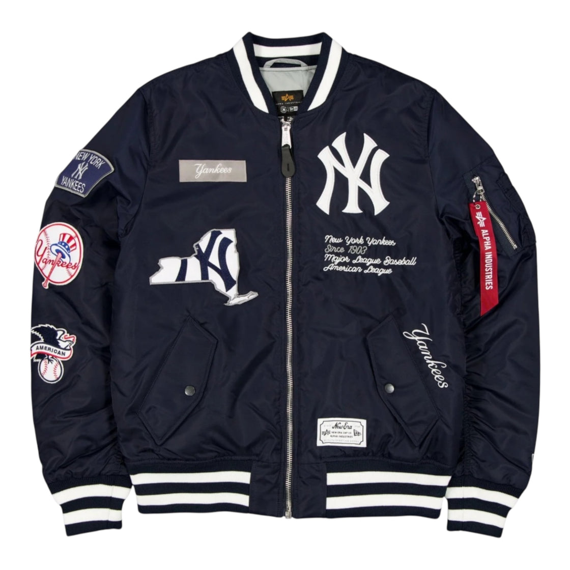New York Yankees X Alpha X New Era Ma-1 Bomber Jacket (Navy)
