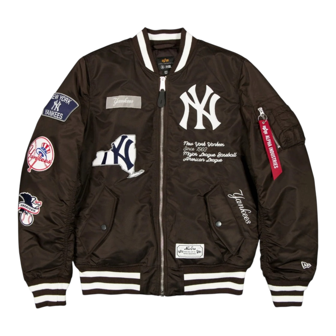 New York Yankees X Alpha X New Era Ma-1 Bomber Jacket (Burnt Wood)