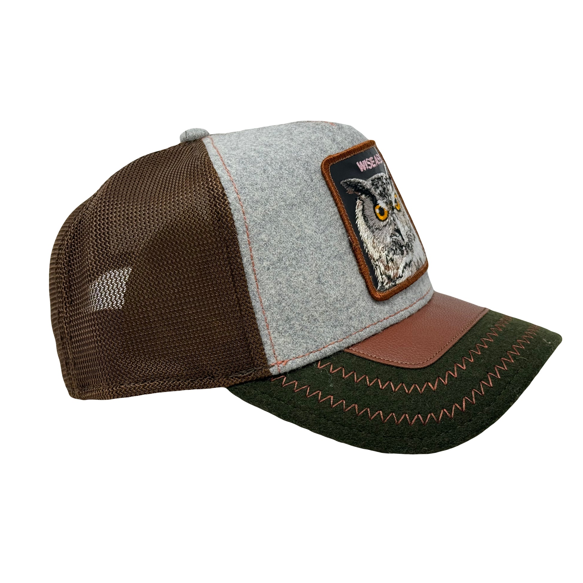 Cum Laude Owl Patch Felt Goorin Bros Trucker Hat