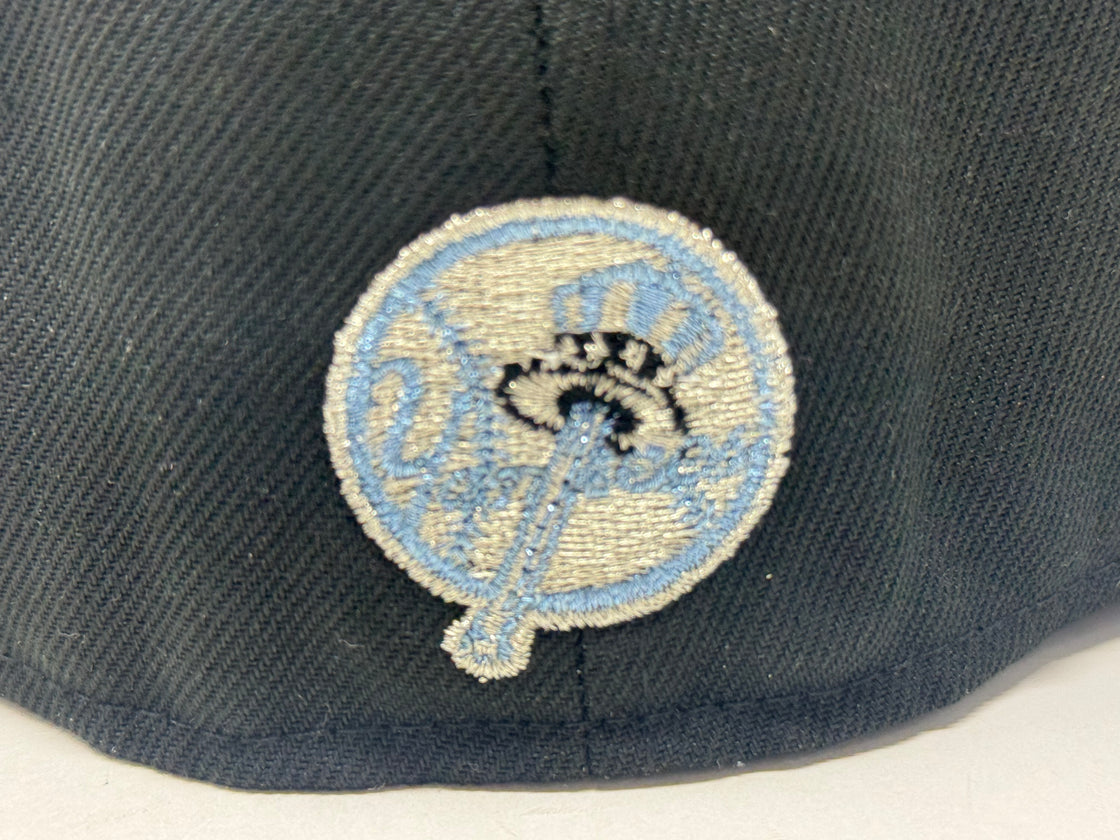 New York Yankees 75th anniversary Icy Brim Fitted Hat-Black