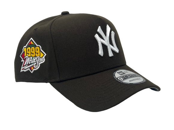 NEW YORK YANKEES 1999 WORLD SERIES BROWN NEW ERA 9FORTY A-FRAME SNAPBACK HAT