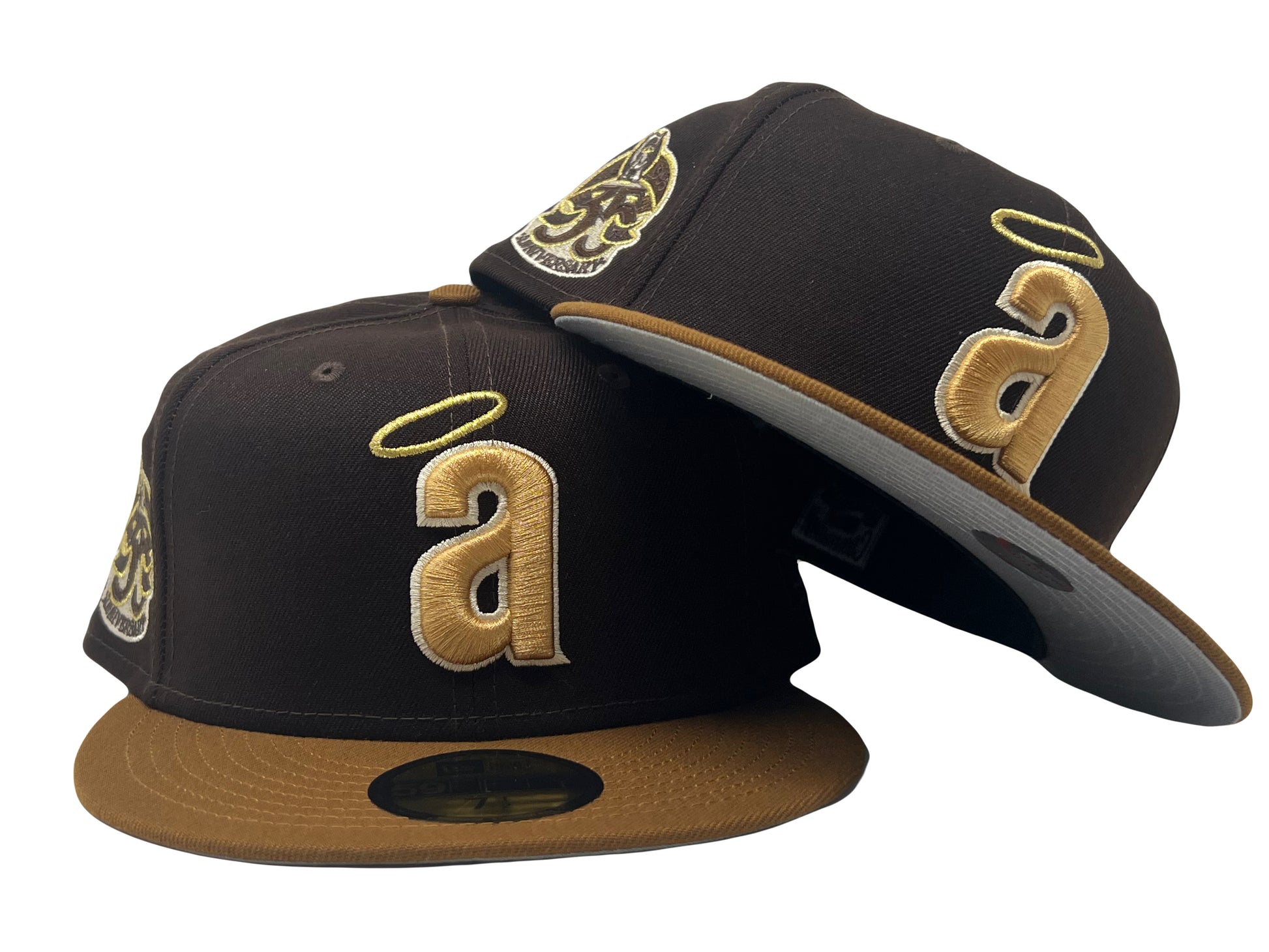 Dark Brown Toast Angels 35th Anniversary New Era Fitted Hat