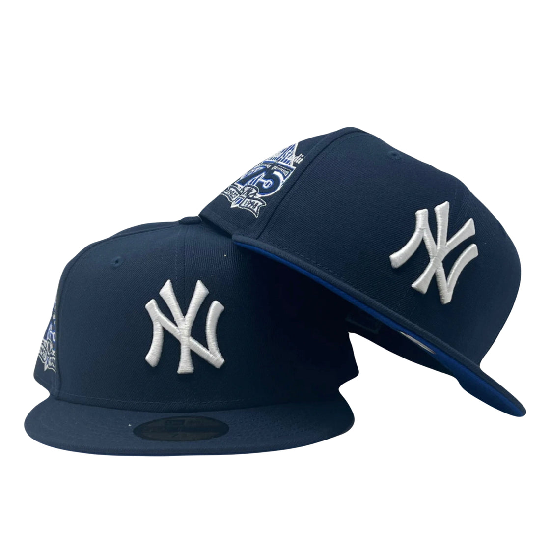 New York Yankees 75th Anniversary Royal Blue Brim New Era Fitted Hat