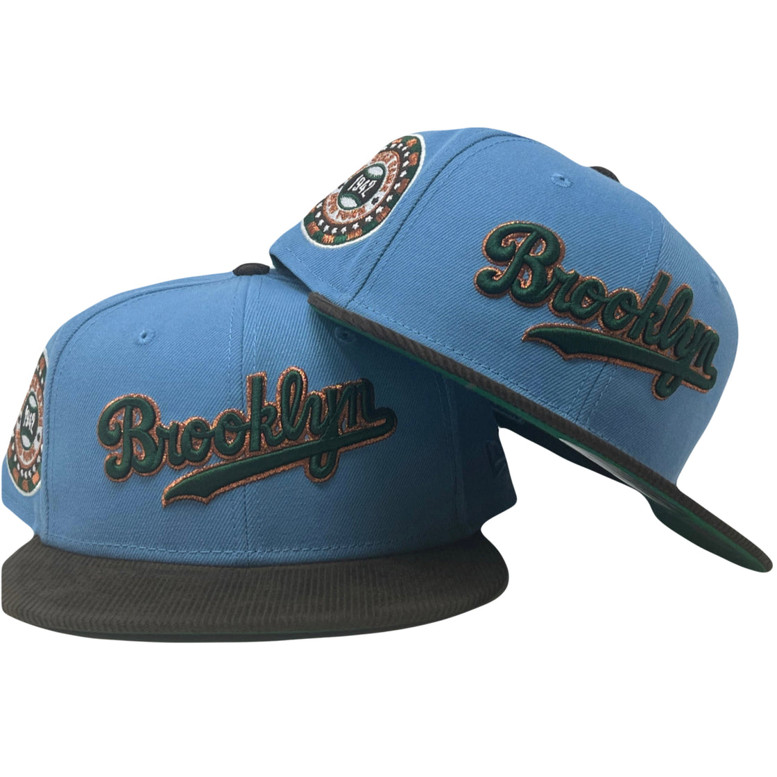 Brooklyn Dodgers Jackie Robinson 1942 All Star Game Walnut Corduroy Visor New Era Fitted Hat