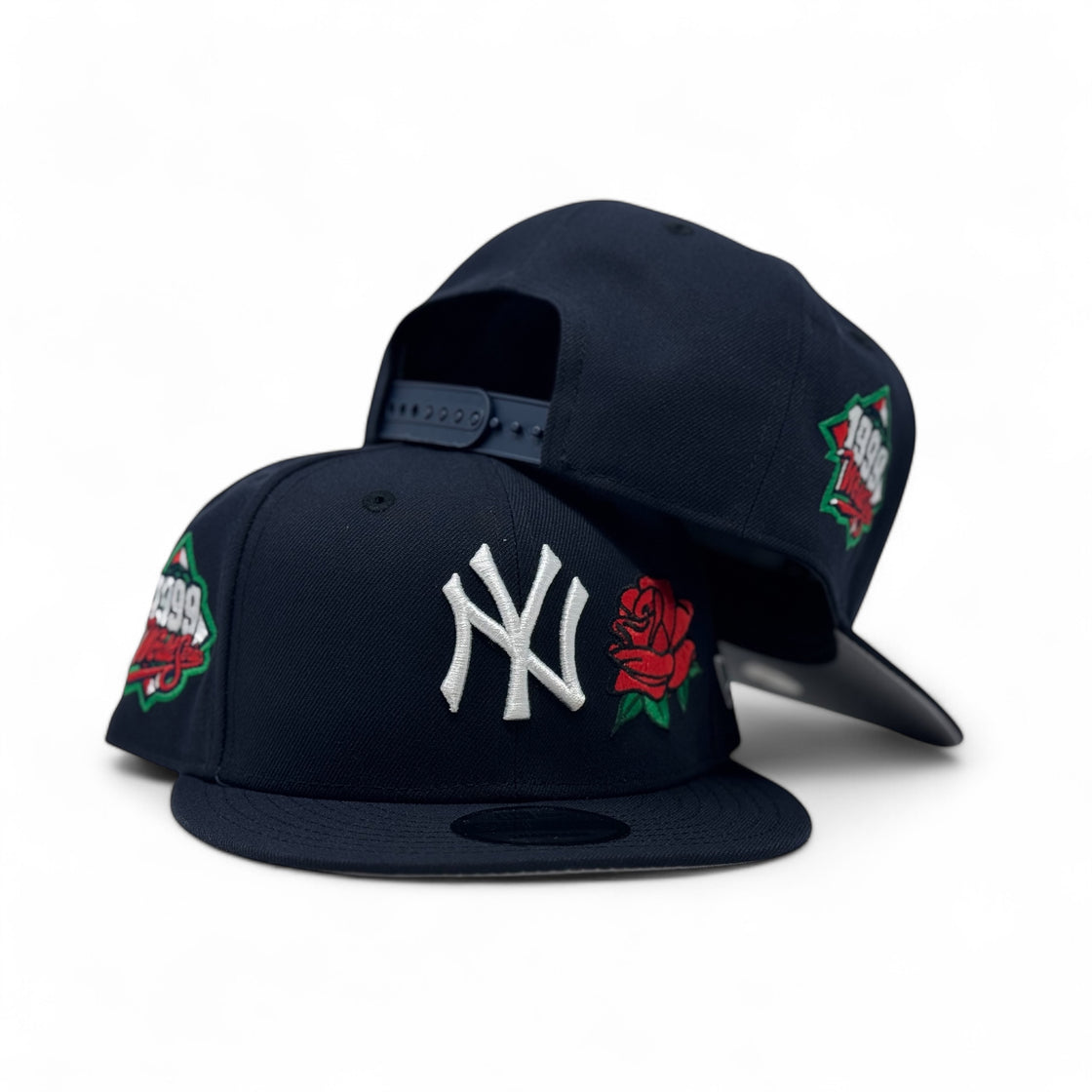 New York Yankees 1999 World Series Flower Pack Navy Blue 9Fifty Snapback Hats