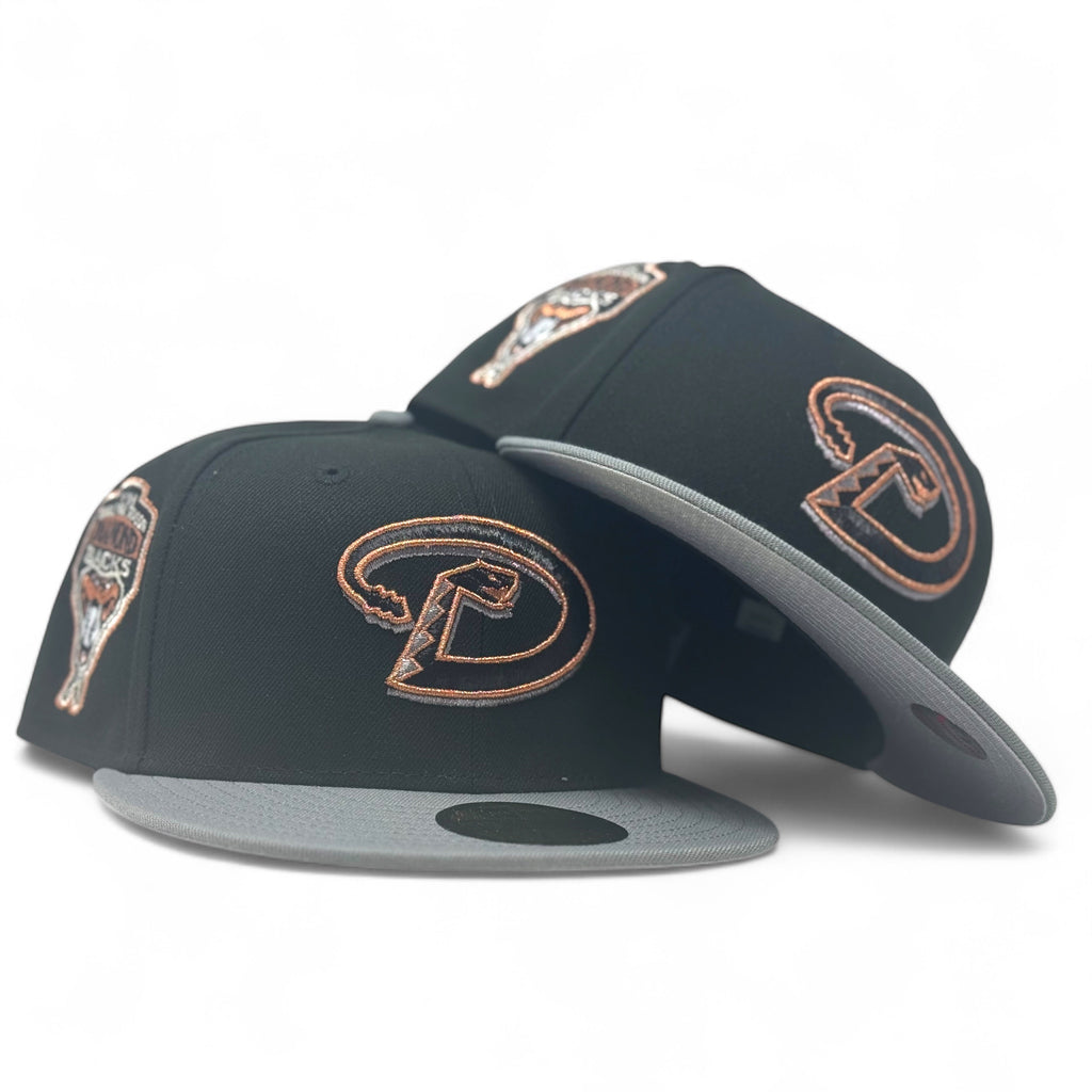 Arizona Diamondbacks 1998 Inaugural Season Black Dark Gray Fitted Hats