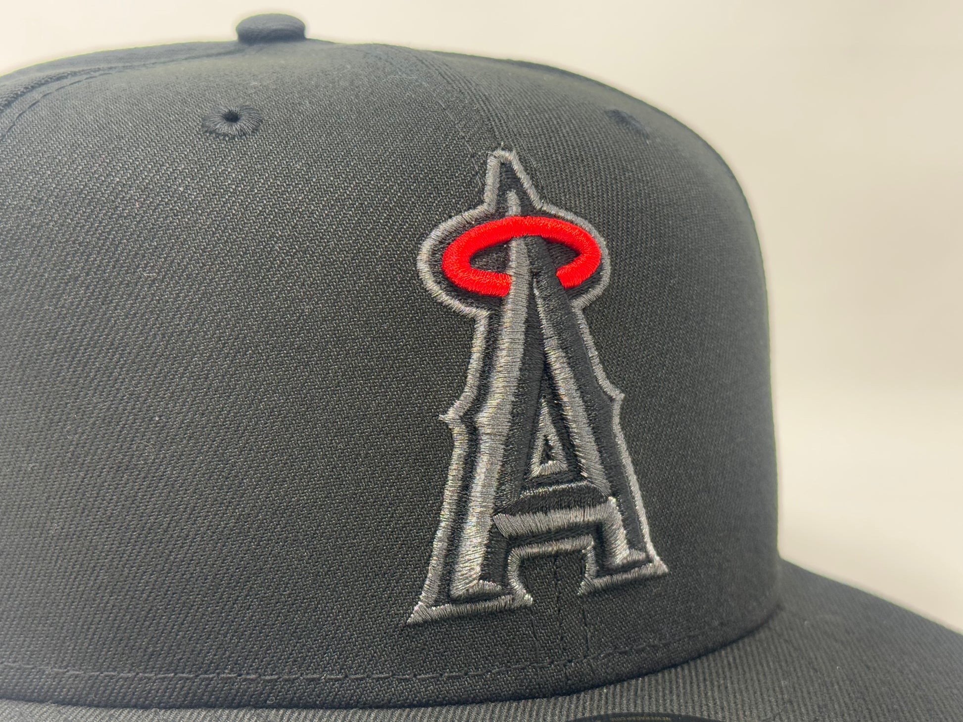 Angels 35th Anniversary "Cherry Pack" Black Red Brim Fitted Hats