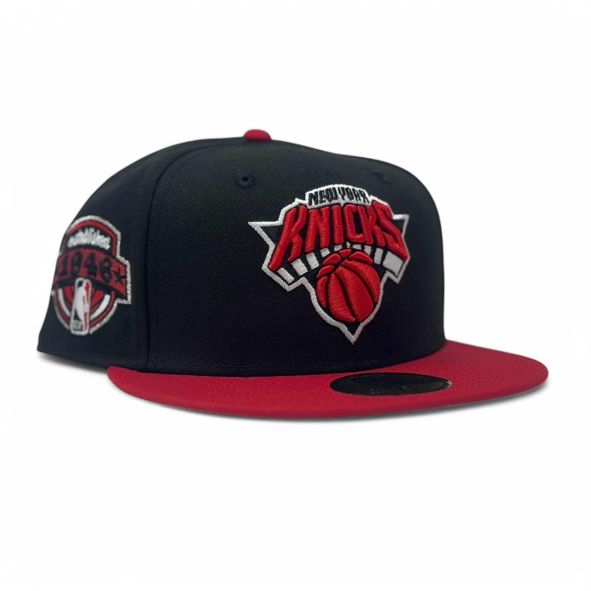New York Knicks 1946 Established Fitted Hats-Black Red