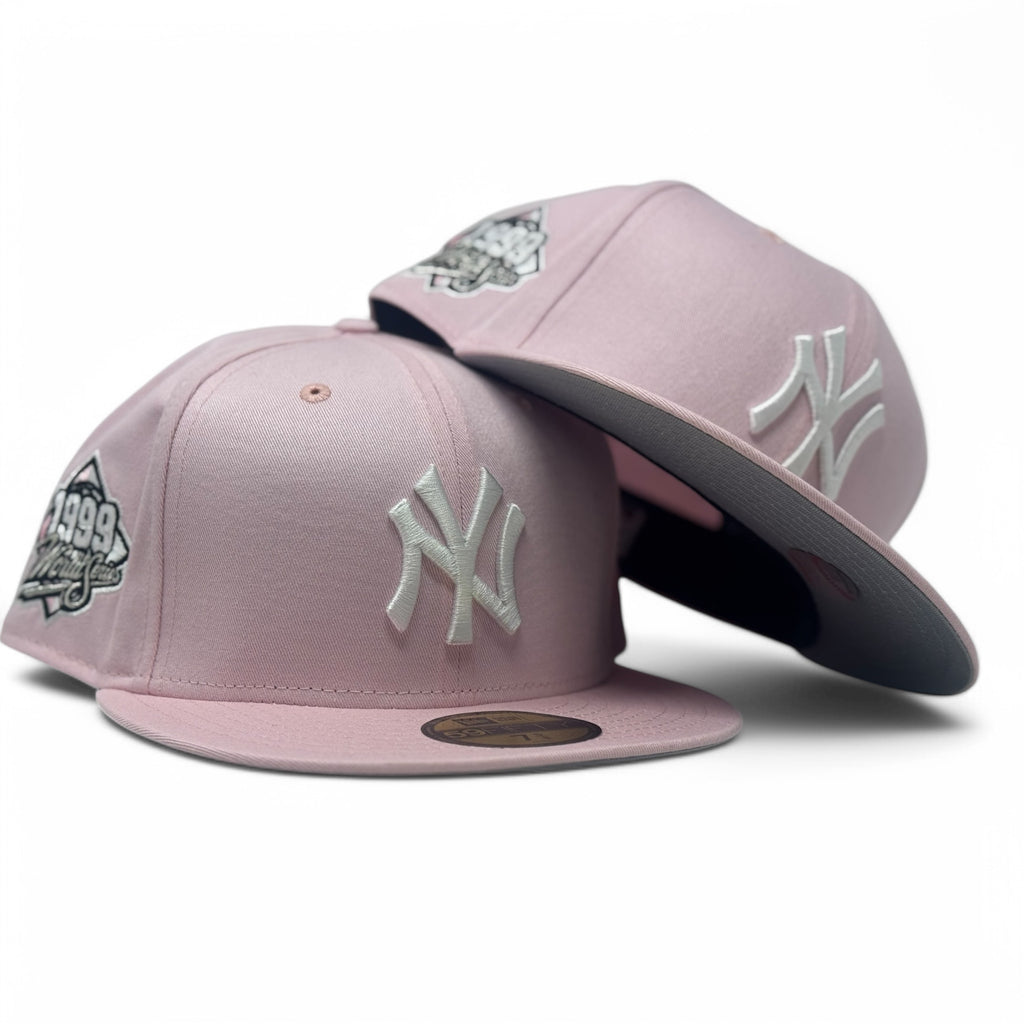 New York Yankees 1999 World Series Light Pink Fitted Hats