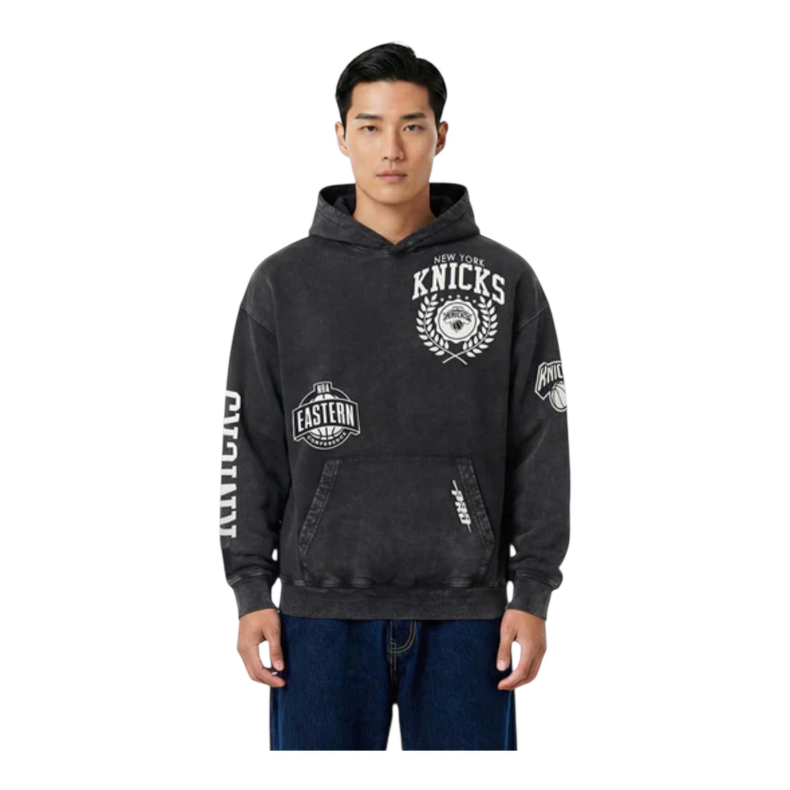 New York Knicks Classic Men's Enzyme Drop Shoulder Ft Po Hoodie