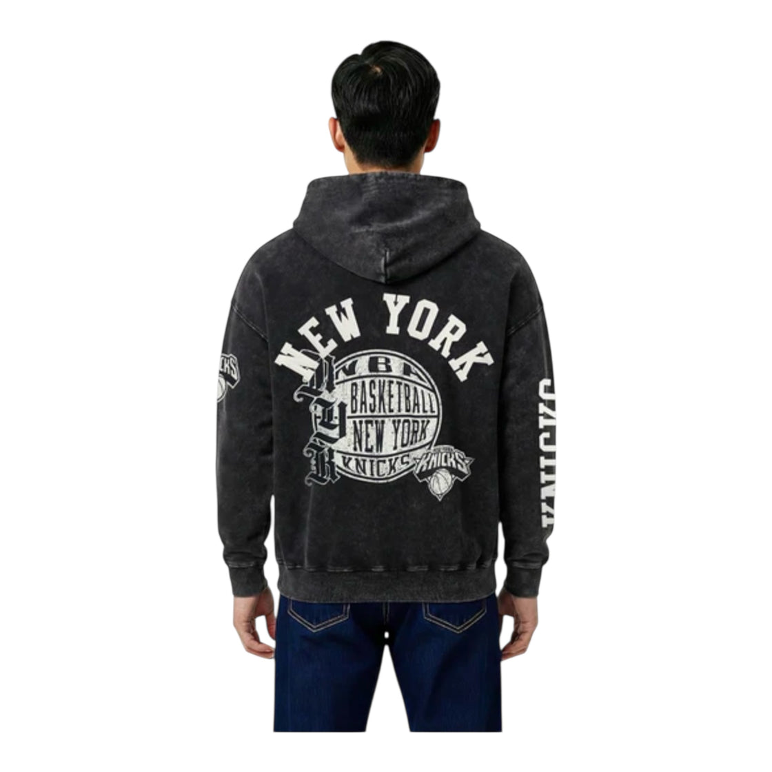 New York Knicks Classic Men's Enzyme Drop Shoulder Ft Po Hoodie