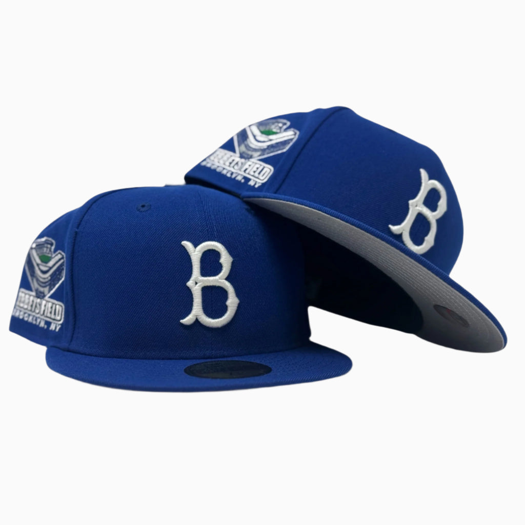 Brooklyn Dodgers Ebbets Field Light Royal Fitted Hats