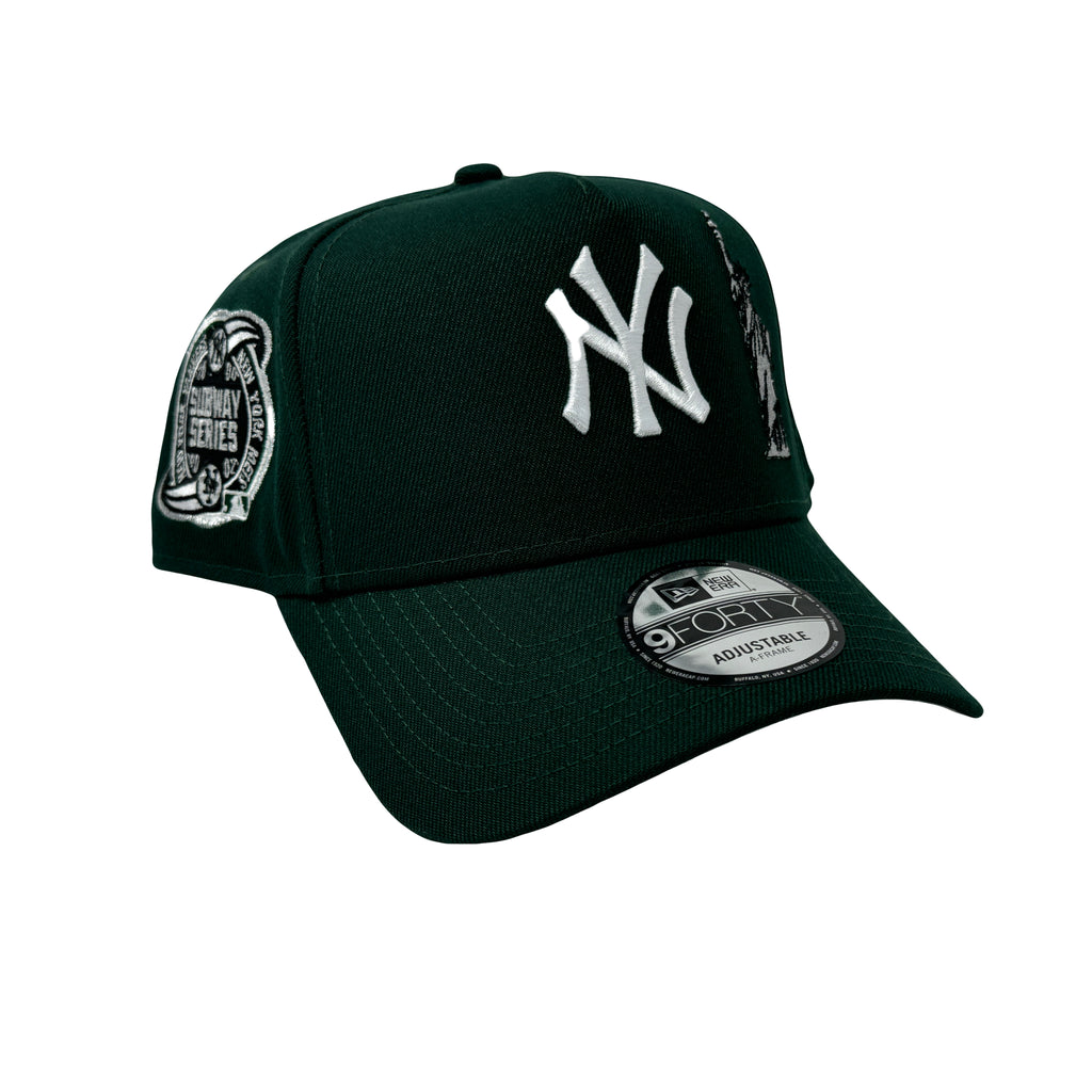 New York Yankees Subway Series Dark Green Statue of Liberty New Era 9forty A-Frame Snapback Hat