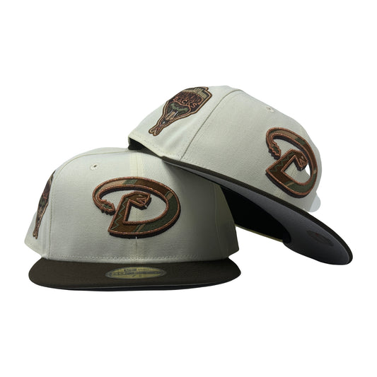 Arizona Diamondbacks 1998 Inaugural Season Chrome Walnut 59Fifty New Era Fitted Hat