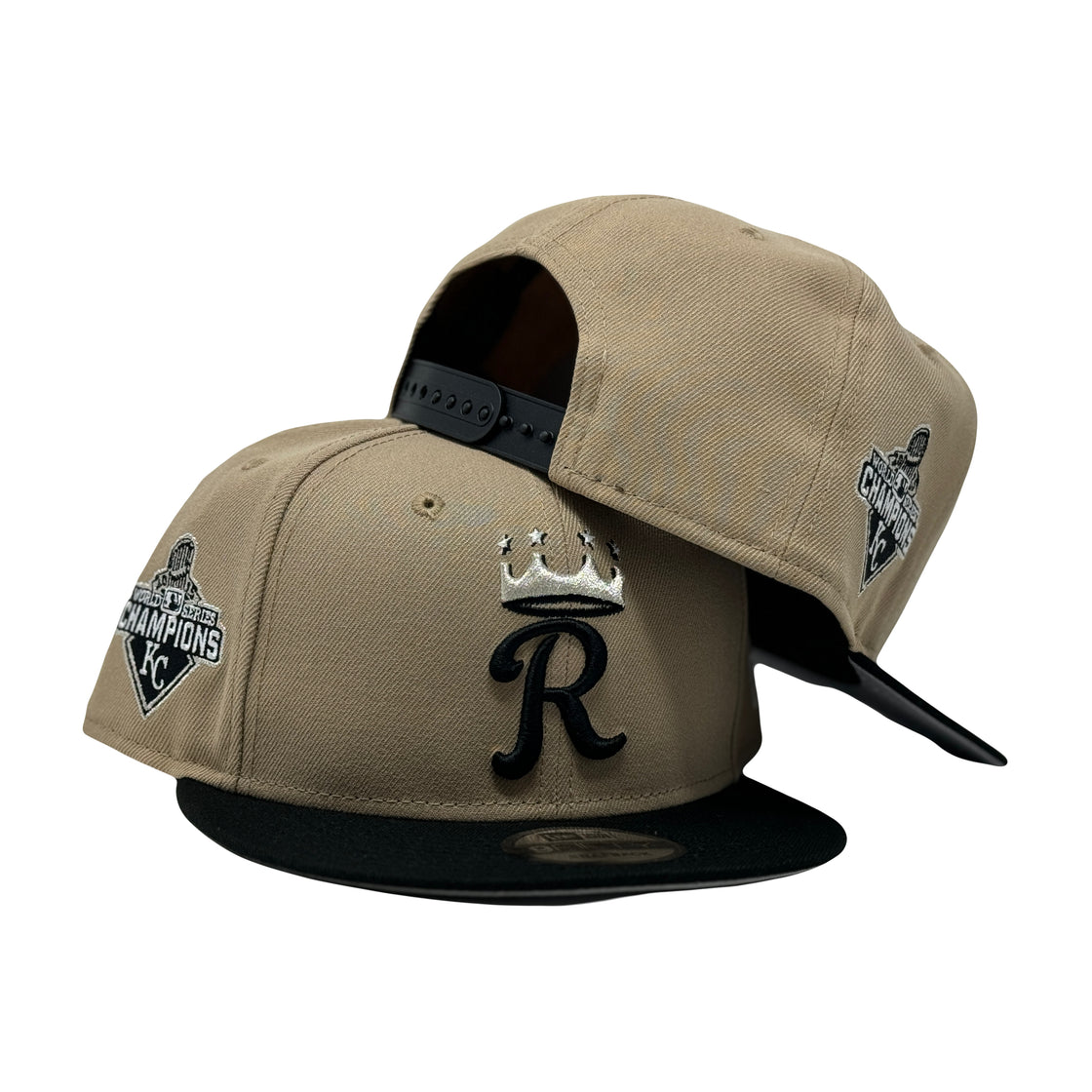 Kansas City Royals 2015 World Series Champions 9Fifty New Era Snapback Hat-wheat/ Black