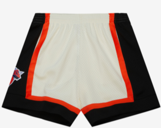 New York KNICKS MITCHELL AND NESS CREAM SWINGMAN SHORTS