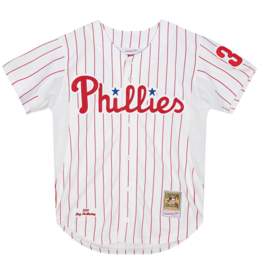 PHILADELPHIA PHILLIES ROY HALLADAY AUTHENTIC MITCHELL AND NESS MLB JERSEY