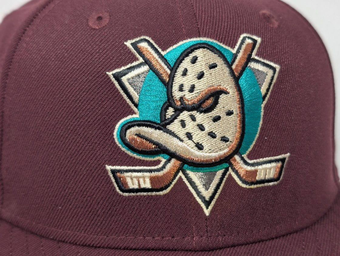 Anaheim Ducks 30th Anniversary 59FIFTY New Era Fitted Hats Maroon