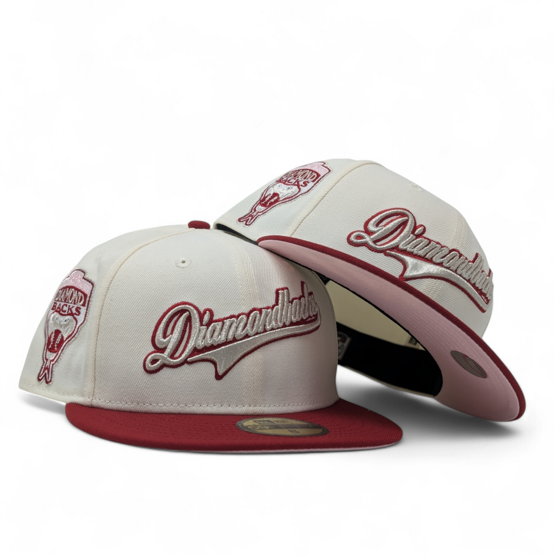 Arizona Diamondbacks 1998 Inaugural Season Pink Brim Fitted Hats