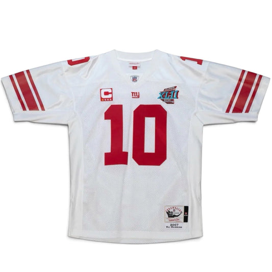 Eli Manning White New York Giants Mitchell & Ness 2007 Authentic Throwback Retired Player Jersey
