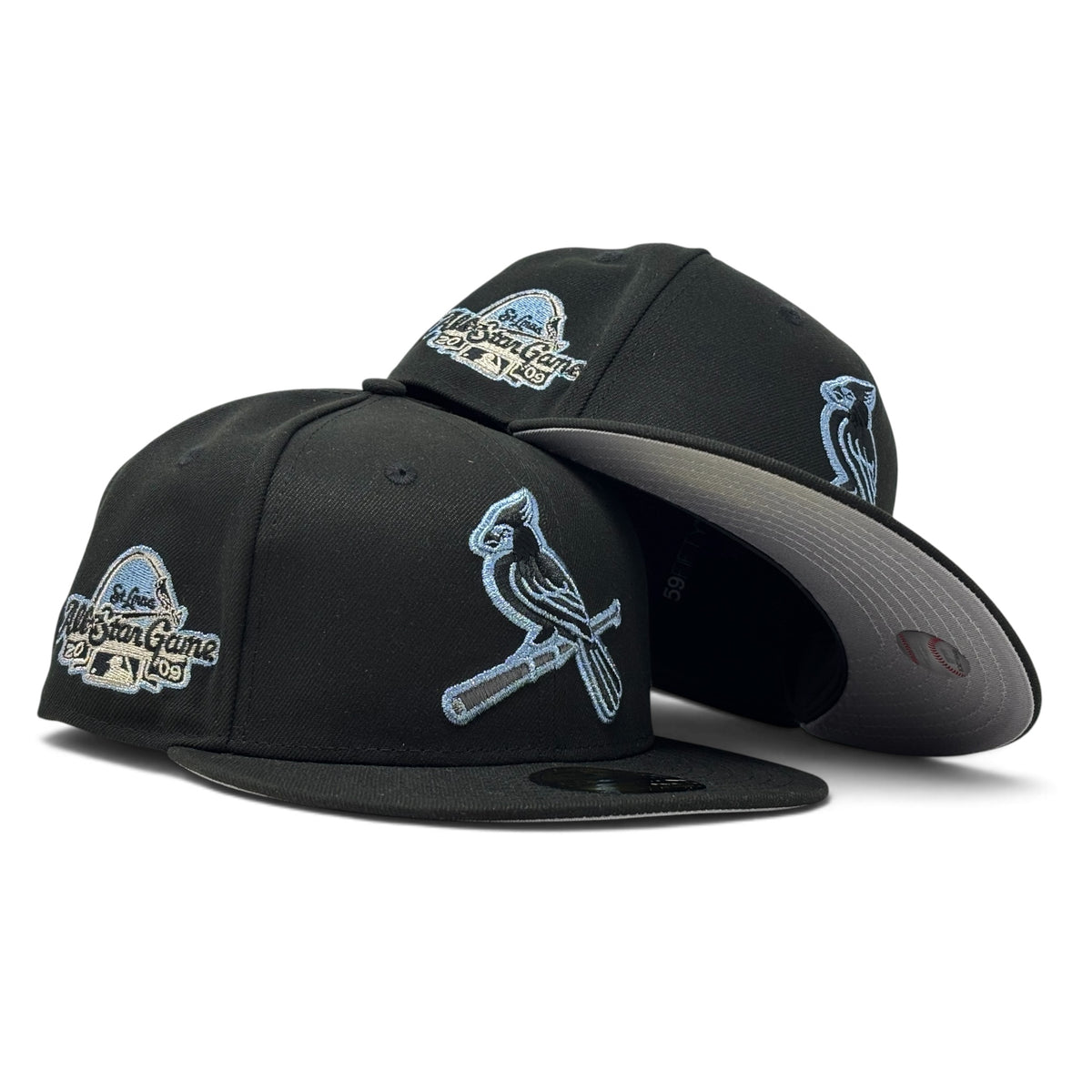 St. Louis Cardinals 2009 All Star Game New Era Fitted Black/Icy Blue Hat