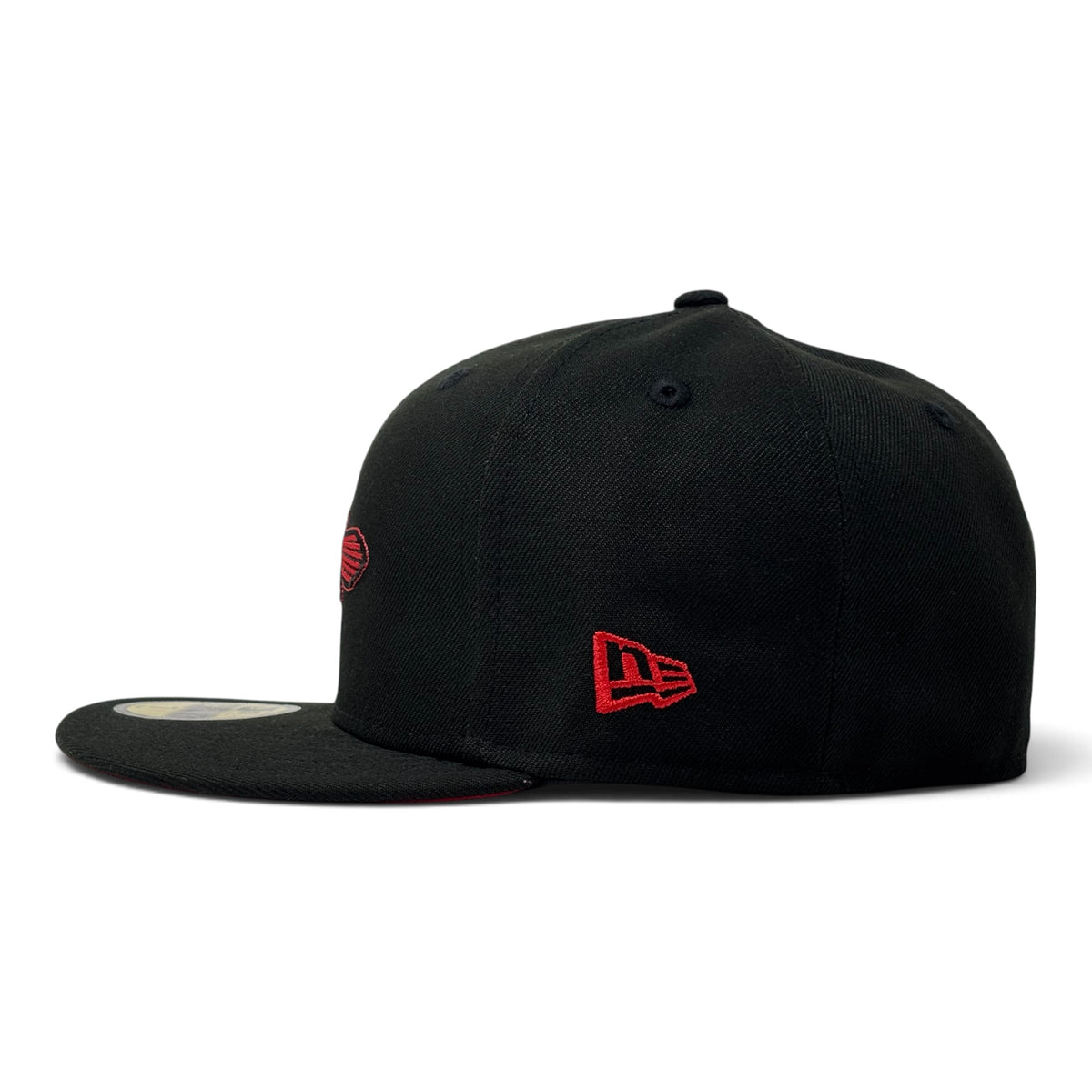 Baltimore Orioles 30th Anniversary New Era All Black/Red Logo Fitted Hat