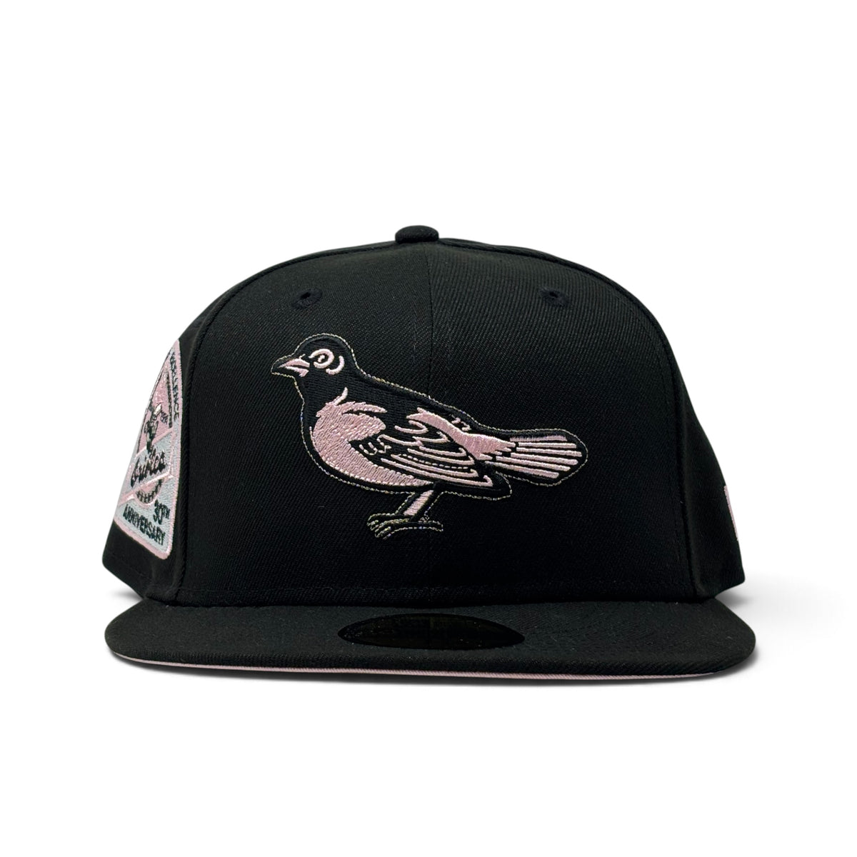 Baltimore Orioles 30th Anniversary New Era All Black/Pink Logo Fitted Hat