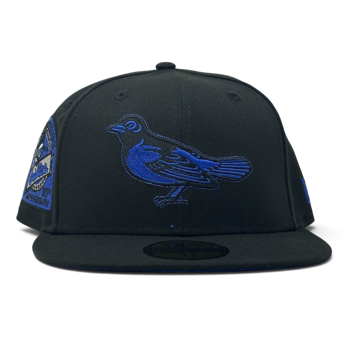 Baltimore Orioles 30th Anniversary New Era All Black/Blue logo Fitted Hat