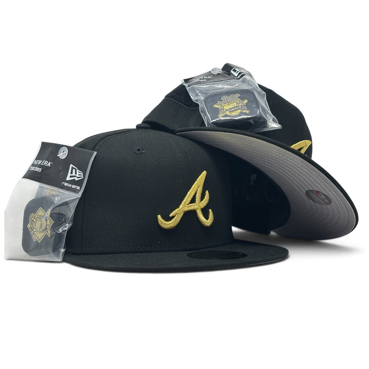 Atlanta Braves Patchwork Black 59FIFTY Fitted