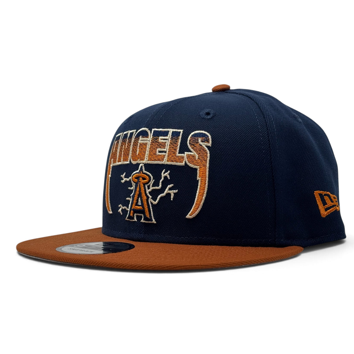 Los Angeles Angels 50th Anniversary Snapback Hats-Navy Rust Orange