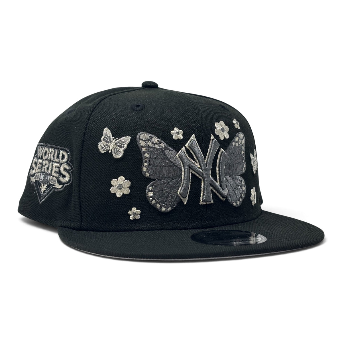 New York Yankees 2009 World Series Butterfly Snapback Hats-Black