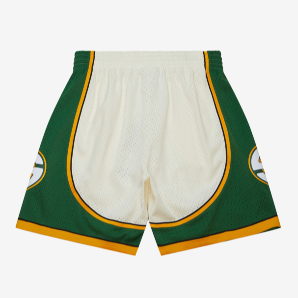 SEATTLE SUPERSONICS MITCHELL AND NESS CREAM SWINGMAN SHORTS
