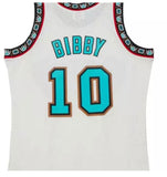 MITCHELL AND NESS MENS MIKE BIBBY VANCOUVER GRIZZLIES 1998-99 HWC CREAM SWINGMAN JERSEY