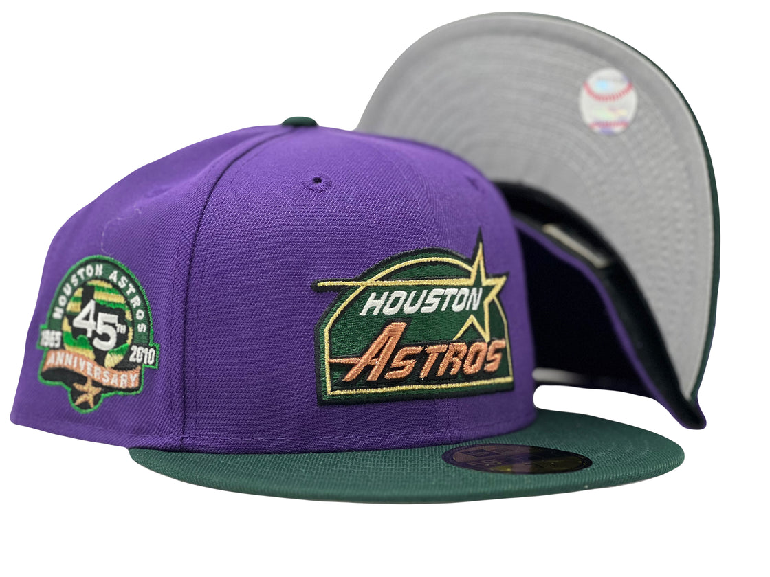 Houston Astros 45th Anniversary Purple/Green New Era Fitted Hat